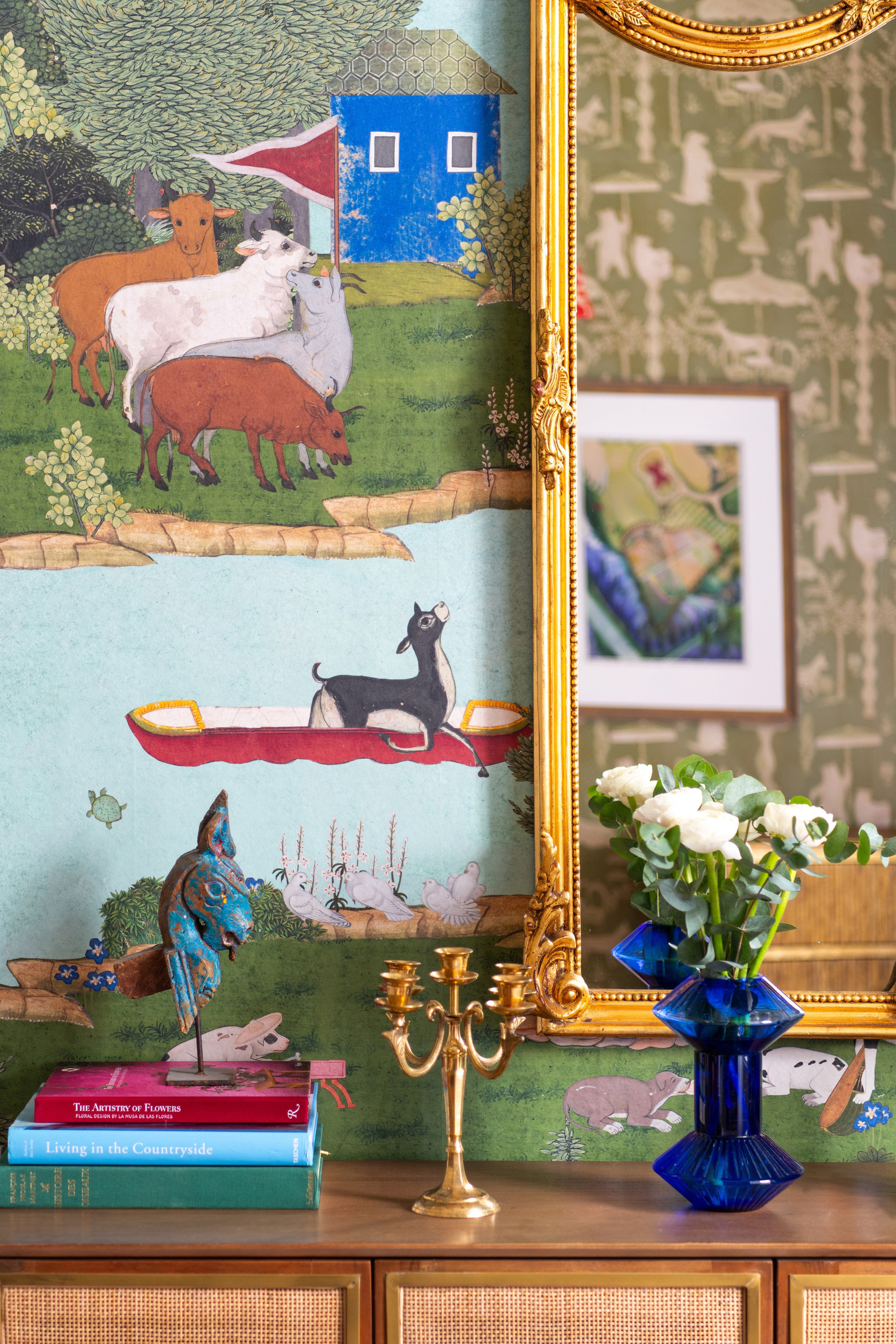 Corvin Wallpaper in green color - pattern number WP20906 - by Mind the Gap in the Transylvanian Rhapsody collection