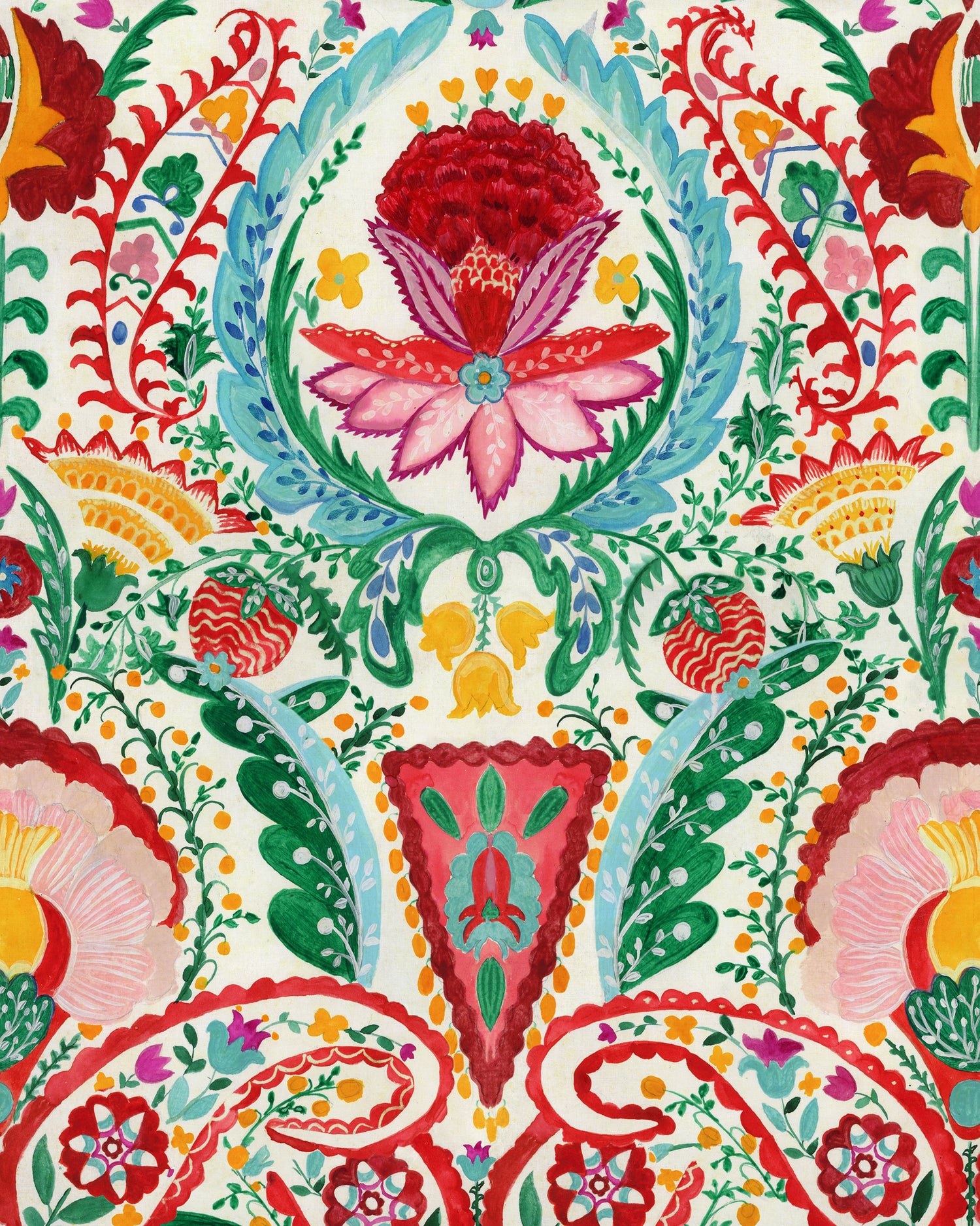 Rosa Mundi Wallpaper in multicolour color - pattern number WP20919 - by Mind the Gap in the Transylvanian Rhapsody collection