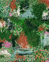 Castles Garden Wallpaper in verdant green color - pattern number WP20923 - by Mind the Gap in the Transylvanian Rhapsody collection