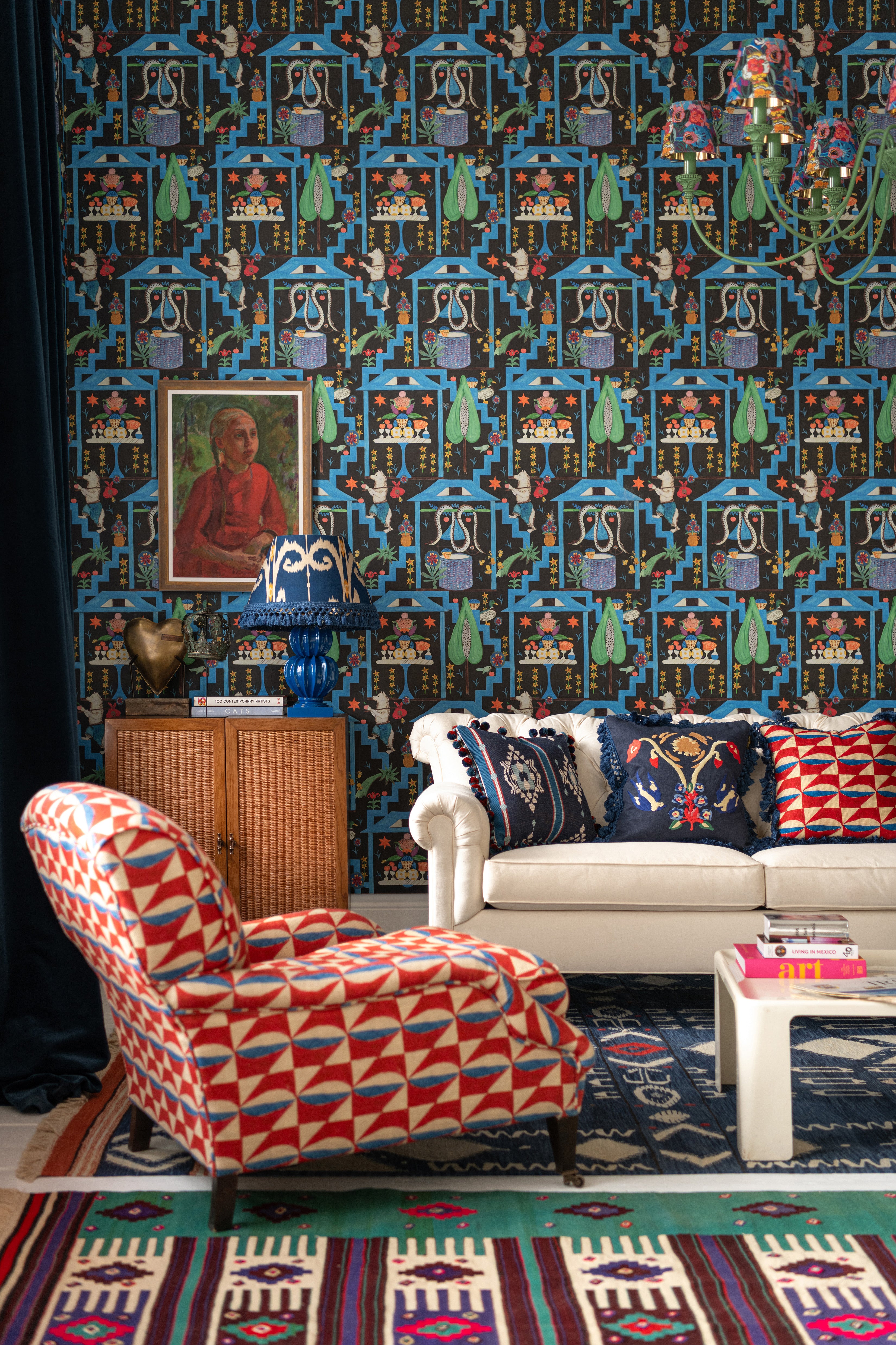 Wonderland Wallpaper in anthracite color - pattern number WP20934 - by Mind the Gap in the Transylvanian Rhapsody collection