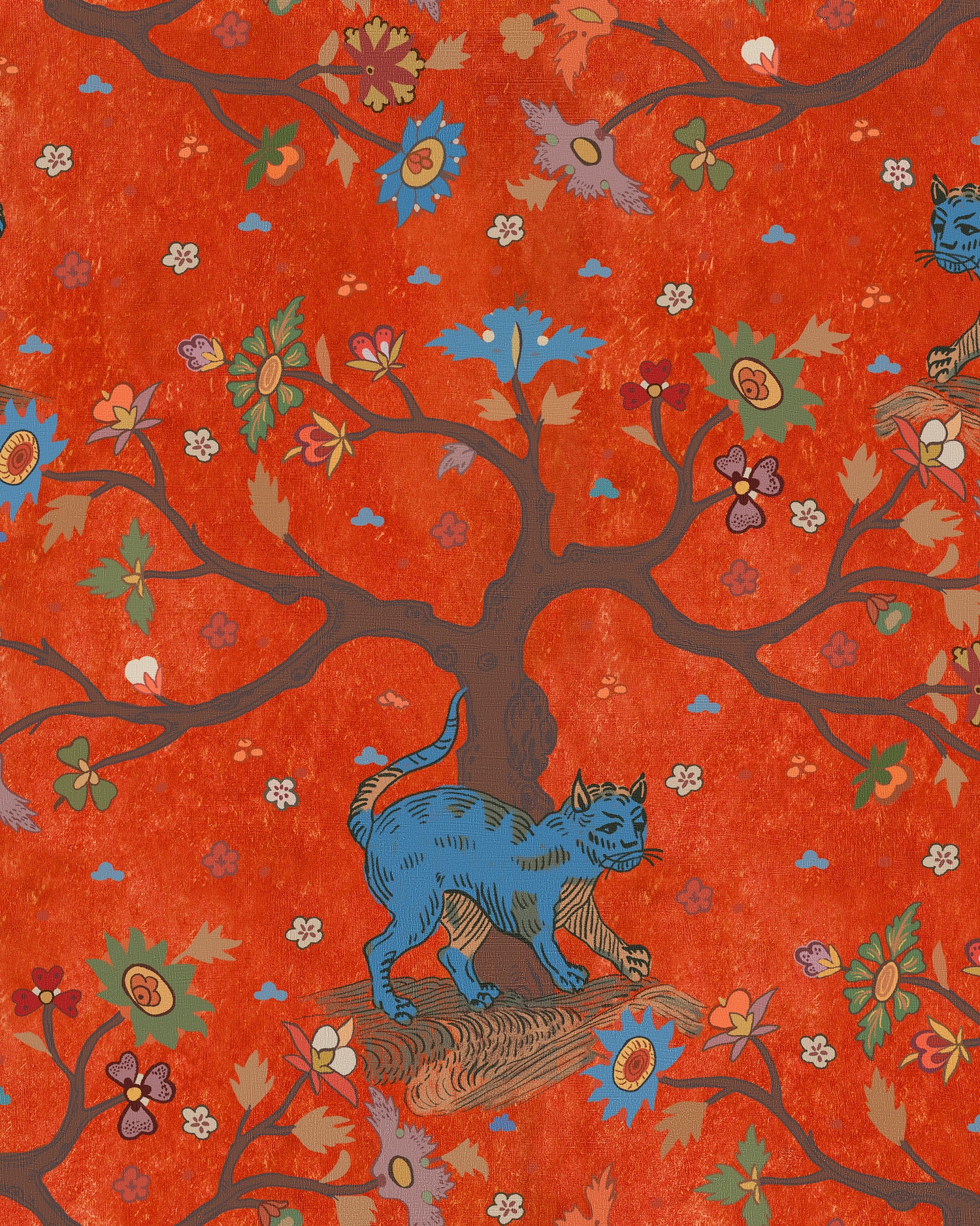 Tree Of Life Wallpaper in coral color - pattern number WP20937 - by Mind the Gap in the Transylvanian Rhapsody collection