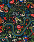 Dragon Flower Wallpaper in black color - pattern number WP20941 - by Mind the Gap in the Transylvanian Rhapsody collection