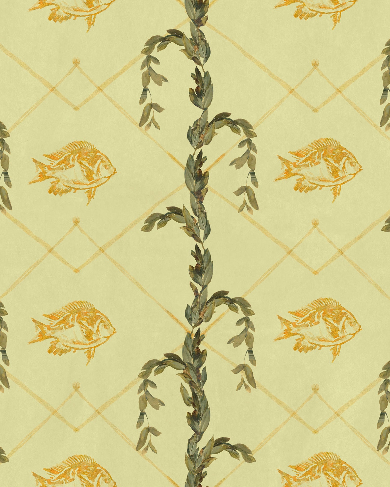 Amoulette wallpaper in green taupe color - pattern number WP30155 - by Mind the Gap in the The Wetlands collection
