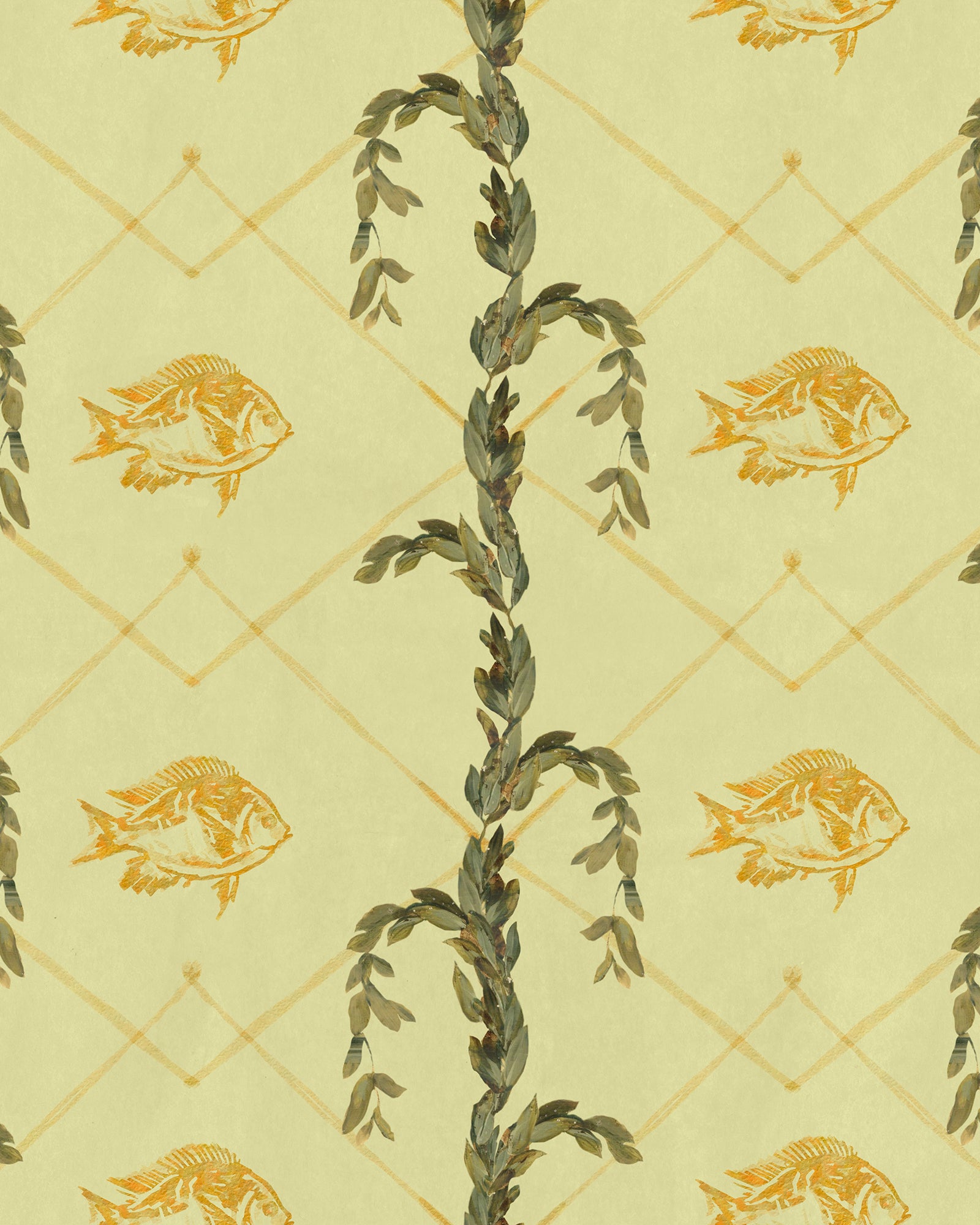 Amoulette wallpaper in green taupe color - pattern number WP30155 - by Mind the Gap in the The Wetlands collection
