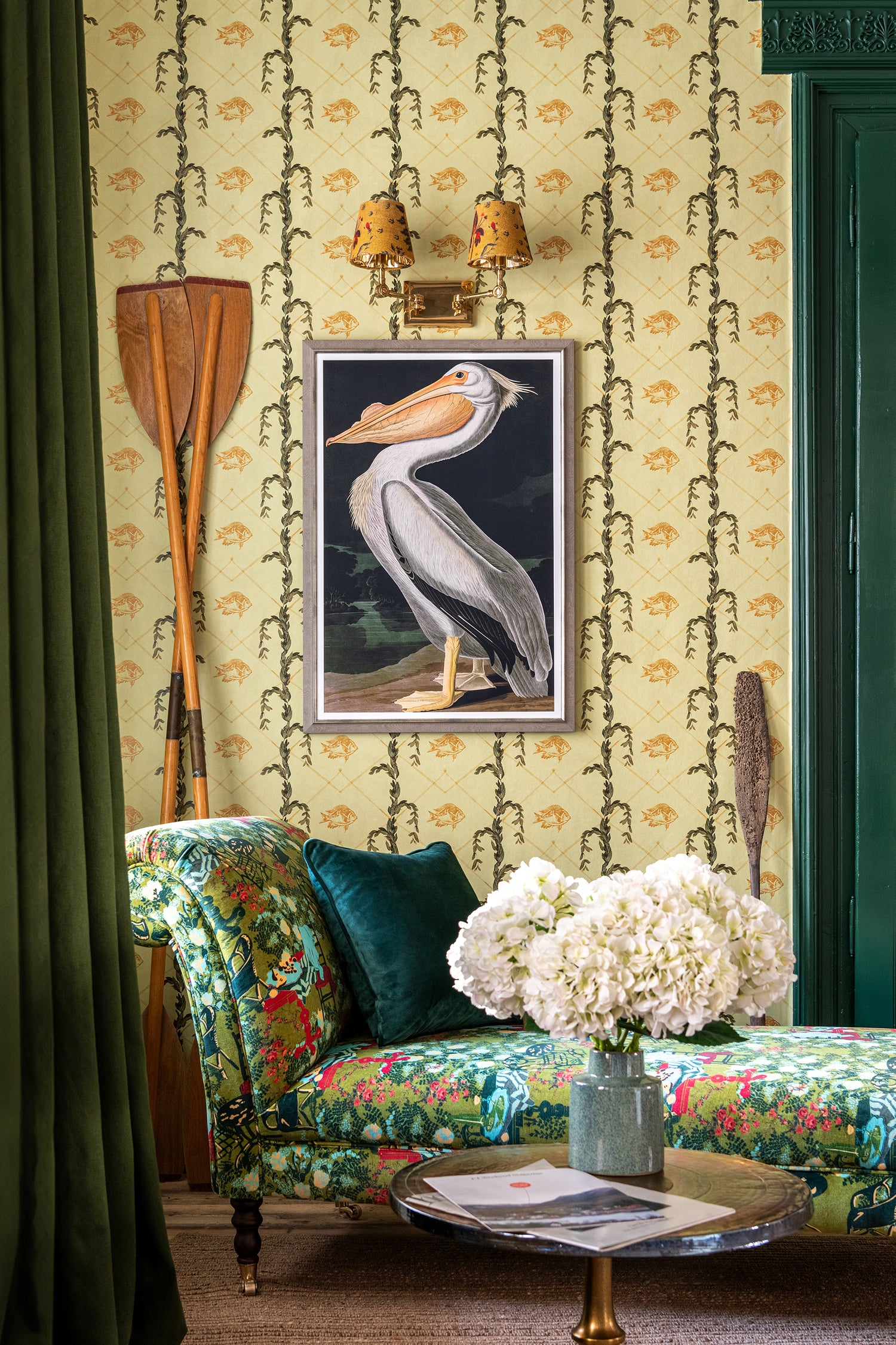Amoulette wallpaper in green taupe color - pattern number WP30155 - by Mind the Gap in the The Wetlands collection