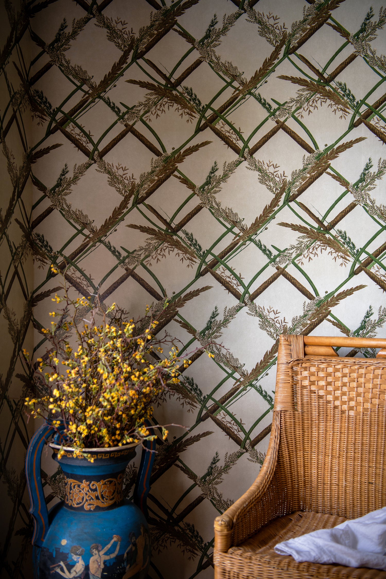Ornamental Reed wallpaper in brown color - pattern number WP30161 - by Mind the Gap in the The Wetlands collection