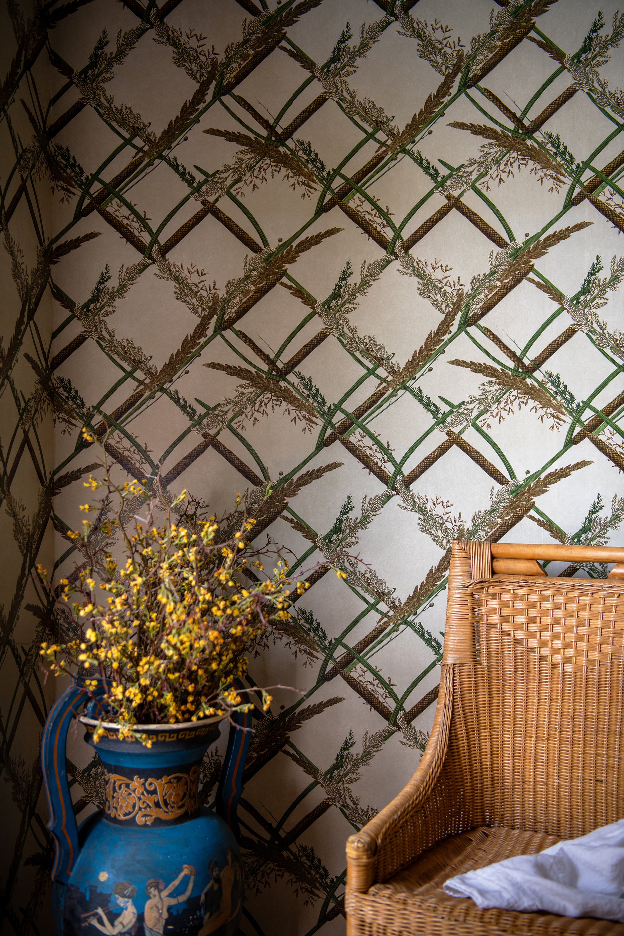Ornamental Reed wallpaper in brown color - pattern number WP30161 - by Mind the Gap in the The Wetlands collection
