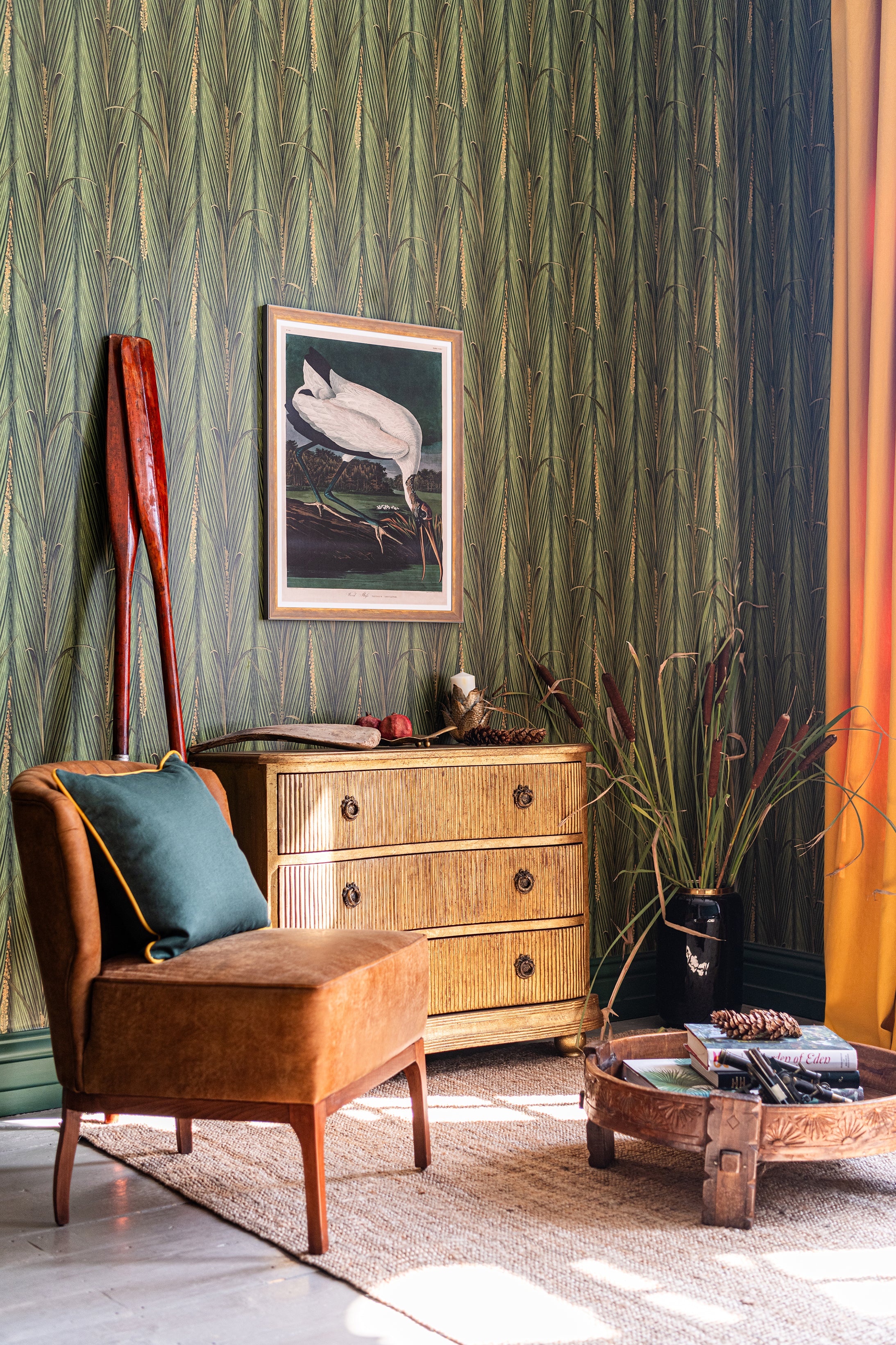 Danube Foliage wallpaper in peridot color - pattern number WP30218 - by Mind the Gap in the The Wetlands collection