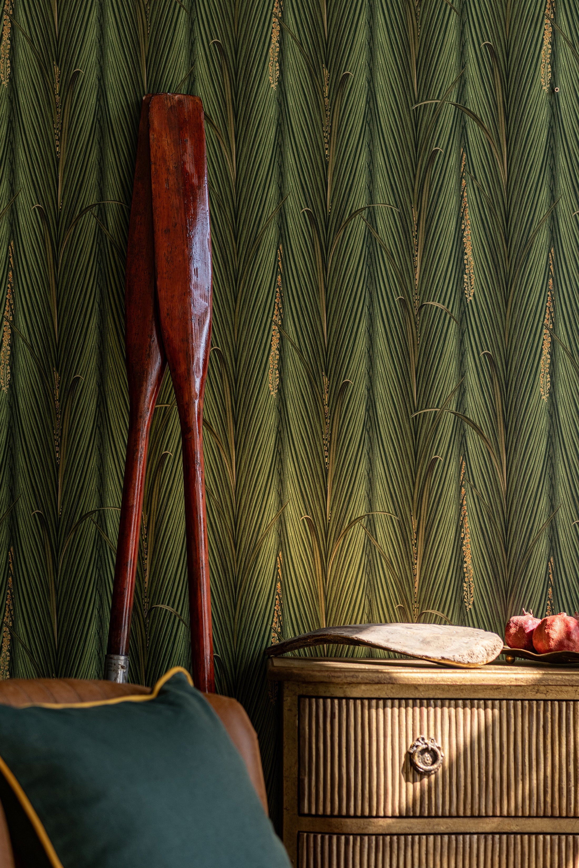 Danube Foliage wallpaper in peridot color - pattern number WP30218 - by Mind the Gap in the The Wetlands collection