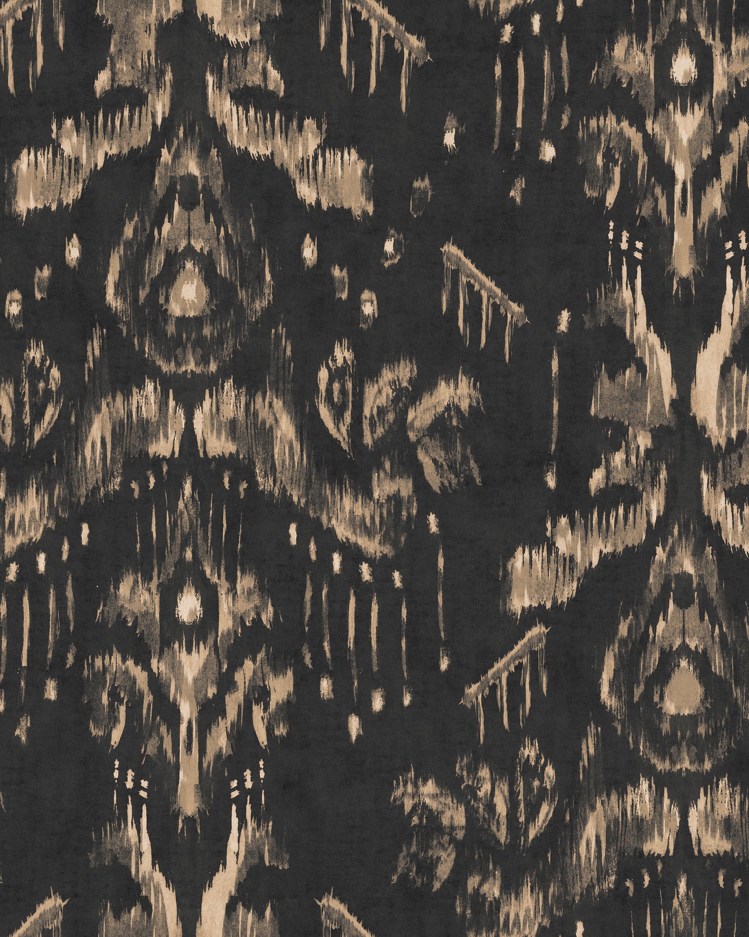 Ancestral Ikat Wallpaper in anthracite color - pattern number WP30260 - by Mind the Gap in the Transylvanian Rhapsody collection