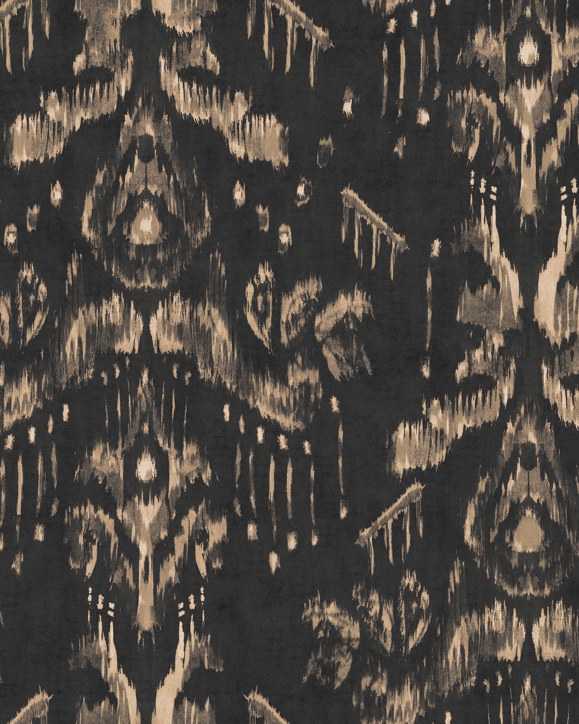 Ancestral Ikat Wallpaper in anthracite color - pattern number WP30260 - by Mind the Gap in the Transylvanian Rhapsody collection