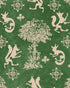 The Silly Fox Wallpaper in emerald color - pattern number WP30264 - by Mind the Gap in the Transylvanian Rhapsody collection