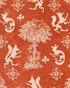 The Silly Fox Wallpaper in carrot color - pattern number WP30267 - by Mind the Gap in the Transylvanian Rhapsody collection