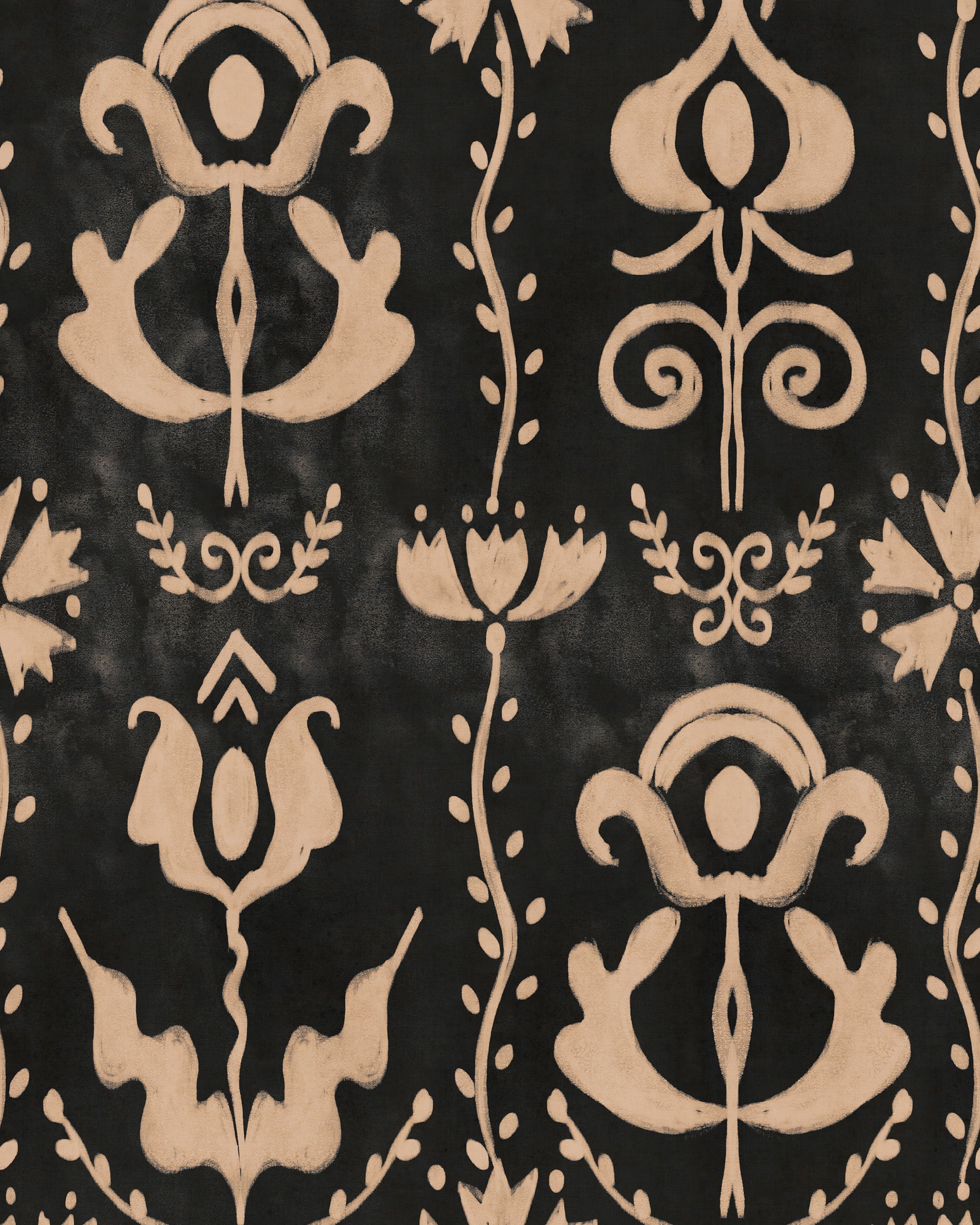 Grandmas Stencil Wallpaper in anthracite color - pattern number WP30275 - by Mind the Gap in the Transylvanian Rhapsody collection