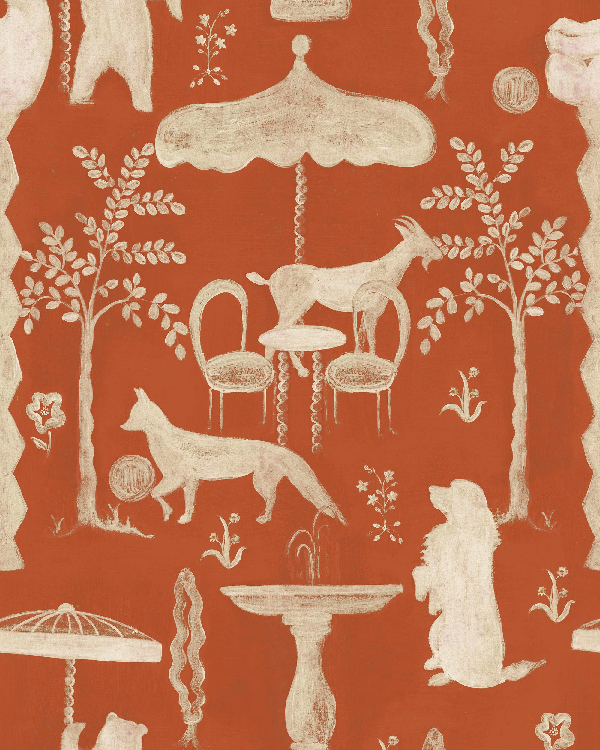 The Hidden Realm Wallpaper in copper color - pattern number WP30293 - by Mind the Gap in the Transylvanian Rhapsody collection