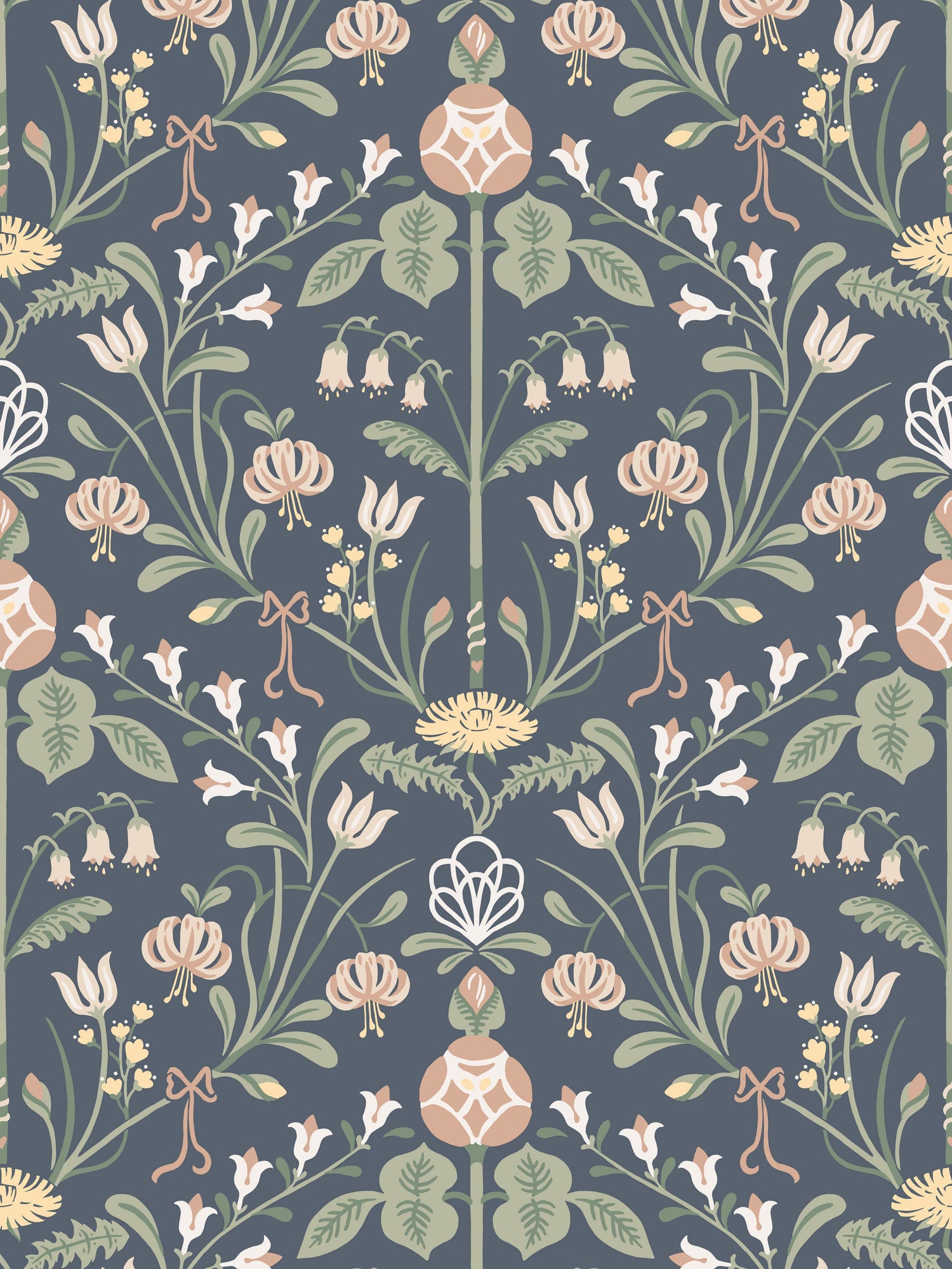 Till Carl wallpaper in indigo color - pattern number WSB 00020154 - by Scalamandre in the  collection