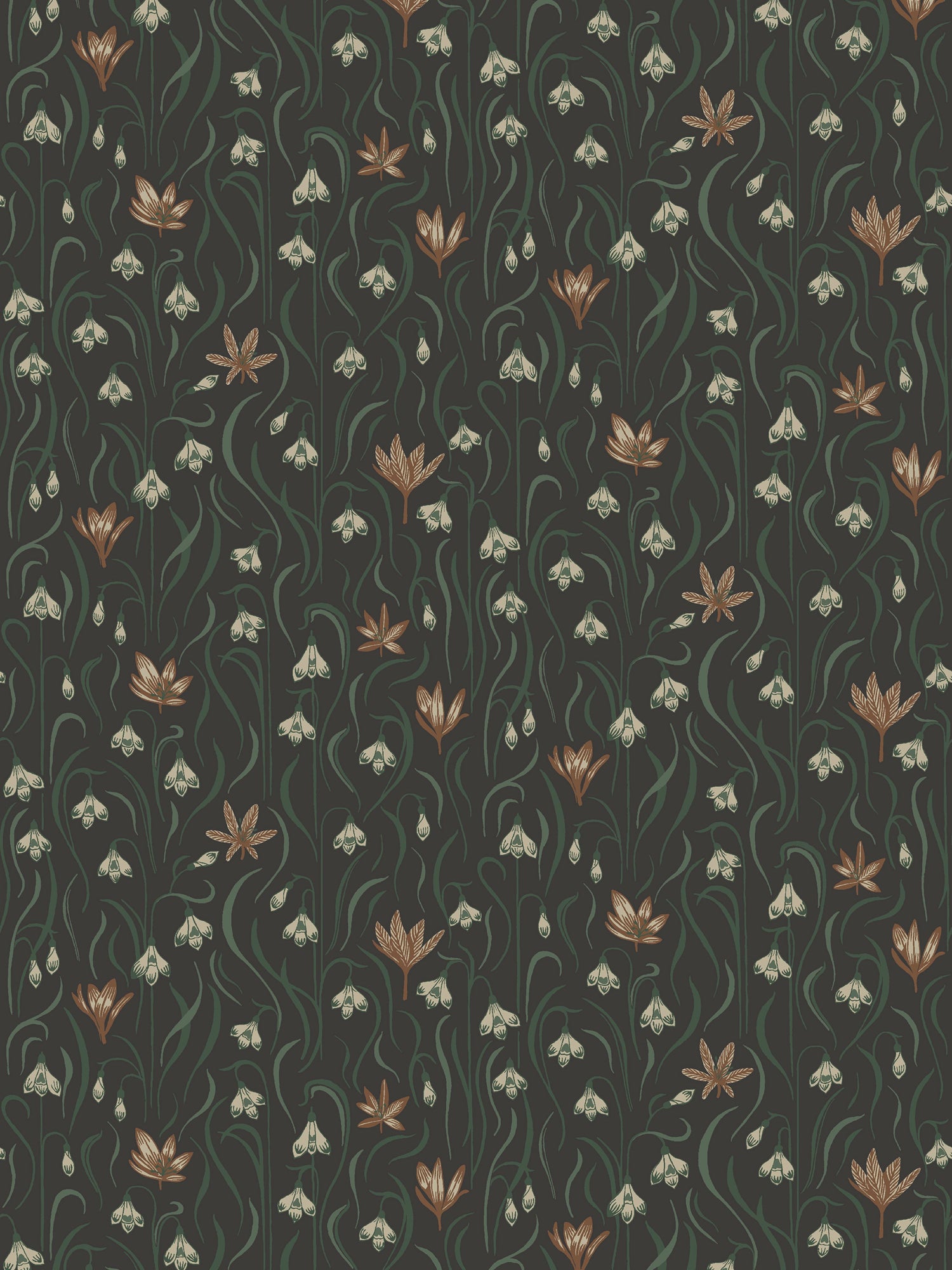 Signe wallpaper in charcoal color - pattern number WSB 00020157 - by Scalamandre in the  collection