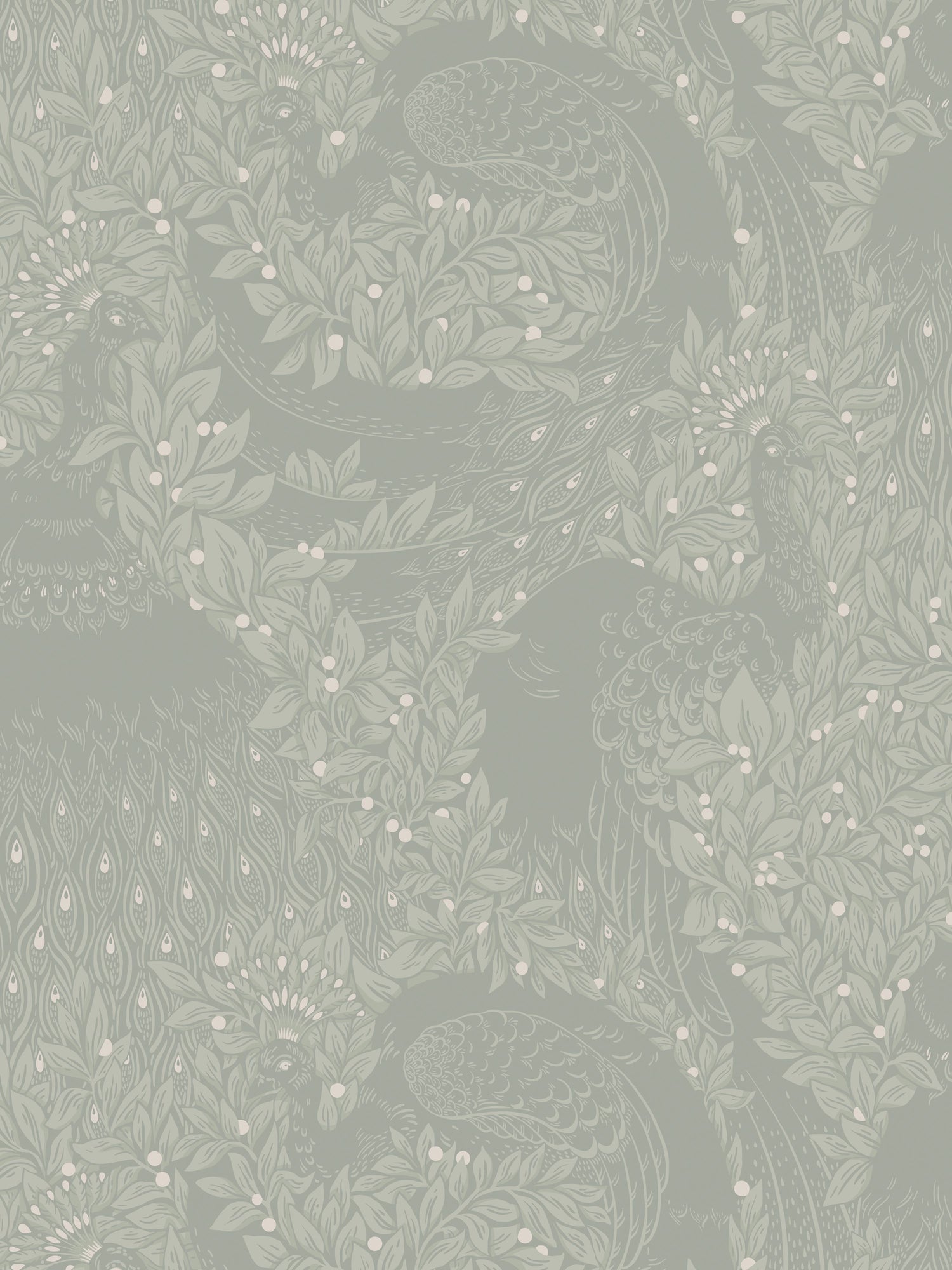 Evelina wallpaper in sage green color - pattern number WSB 00071012 - by Scalamandre in the  collection