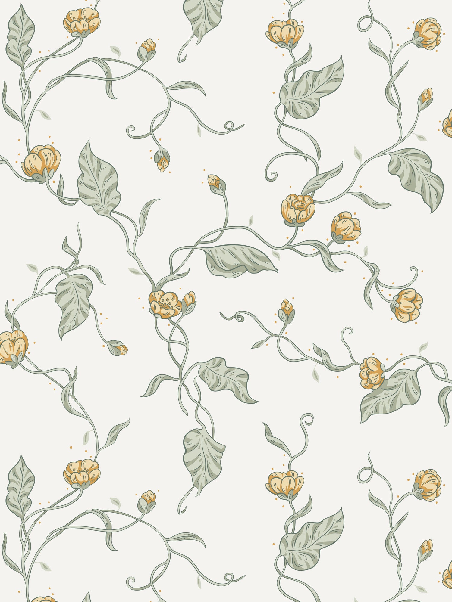 Elmire wallpaper in spring green color - pattern number WSB 00071400 - by Scalamandre in the  collection