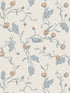 Elmire wallpaper in soft blue color - pattern number WSB 00081400 - by Scalamandre in the  collection