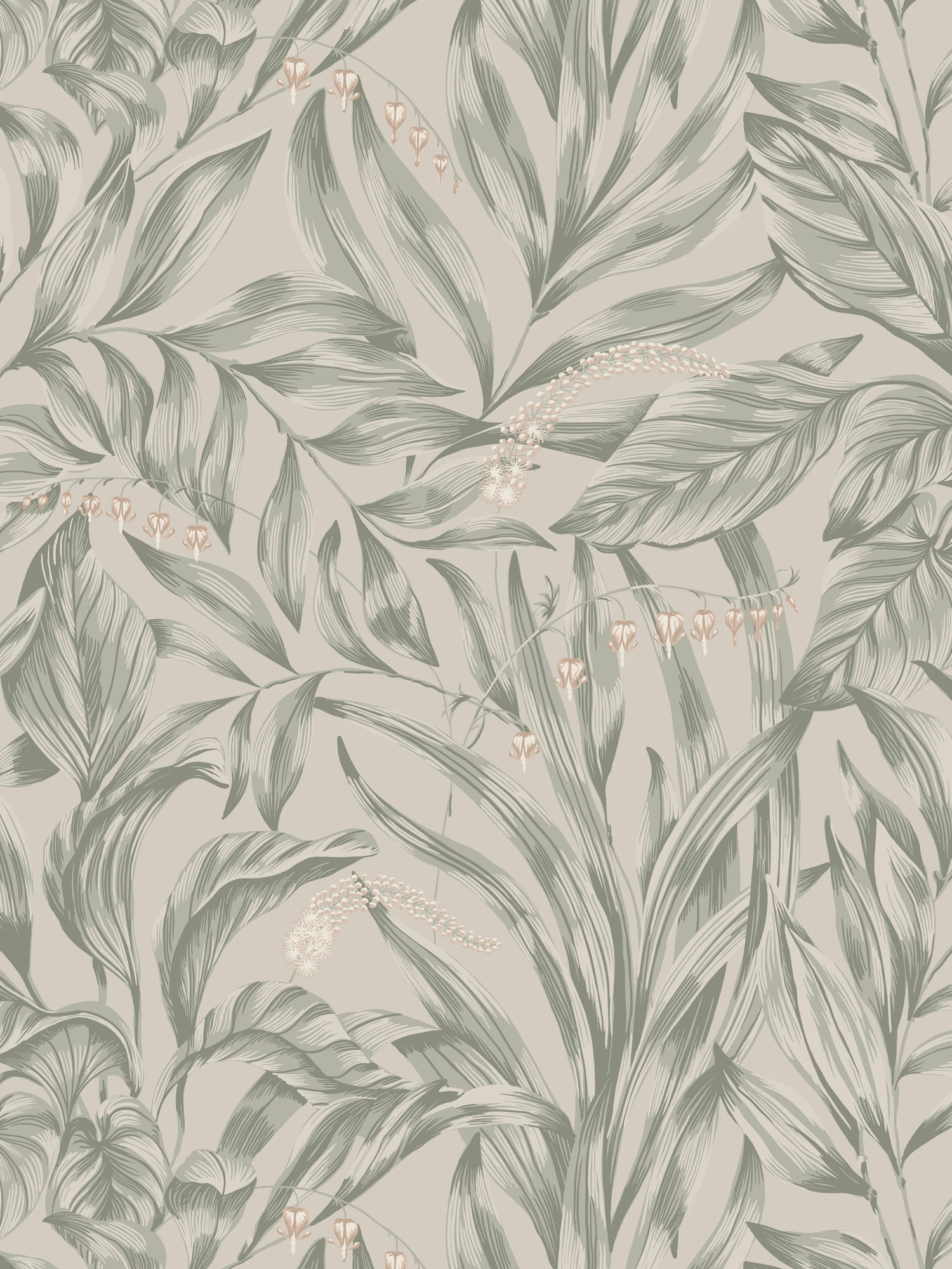 Elin wallpaper in sage green color - pattern number WSB 00180837 - by Scalamandre in the  collection