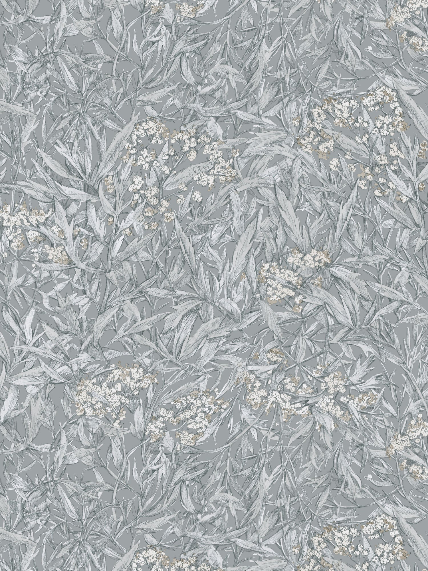 Malin wallpaper in mineral grey color - pattern number WSB 00310225 - by Scalamandre in the  collection