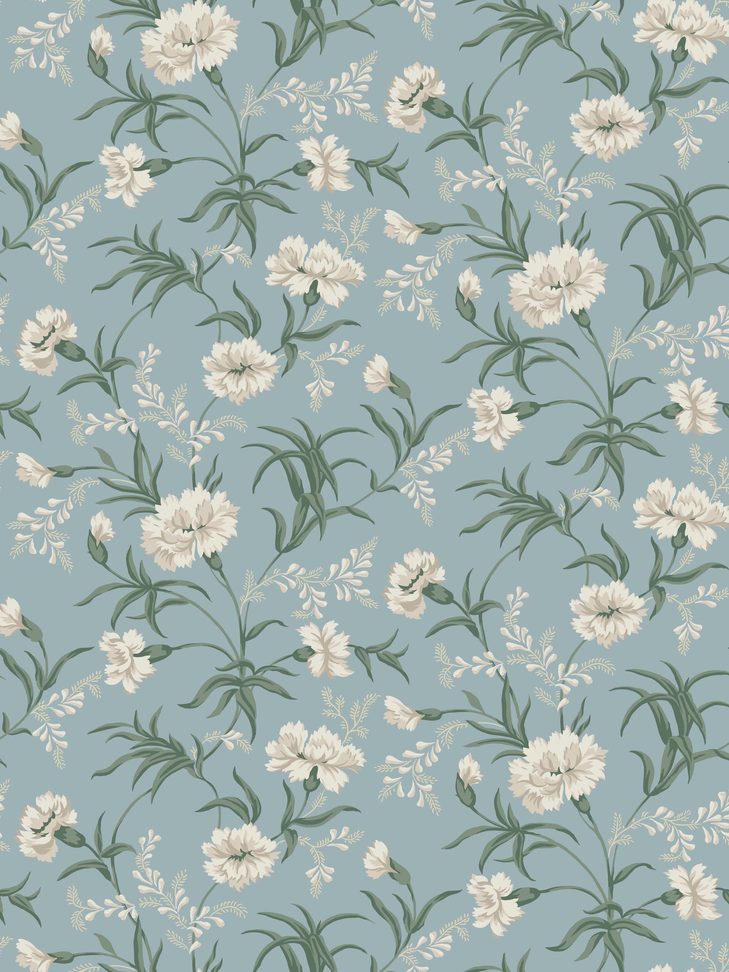 Emilie wallpaper in sky blue color - pattern number WSB 00370832 - by Scalamandre in the  collection