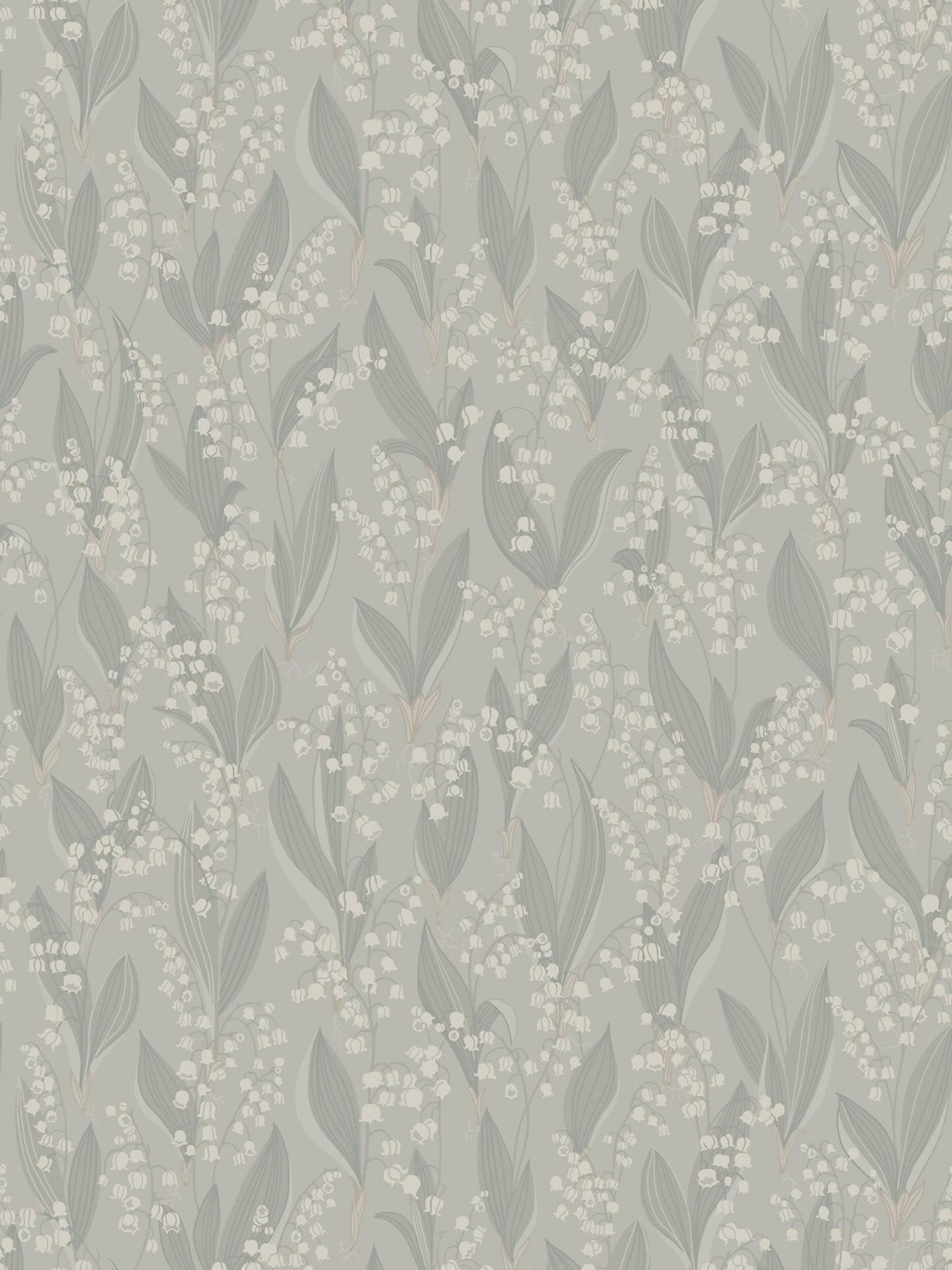 Liljekonvalj wallpaper in sage green color - pattern number WSB 00380479 - by Scalamandre in the  collection