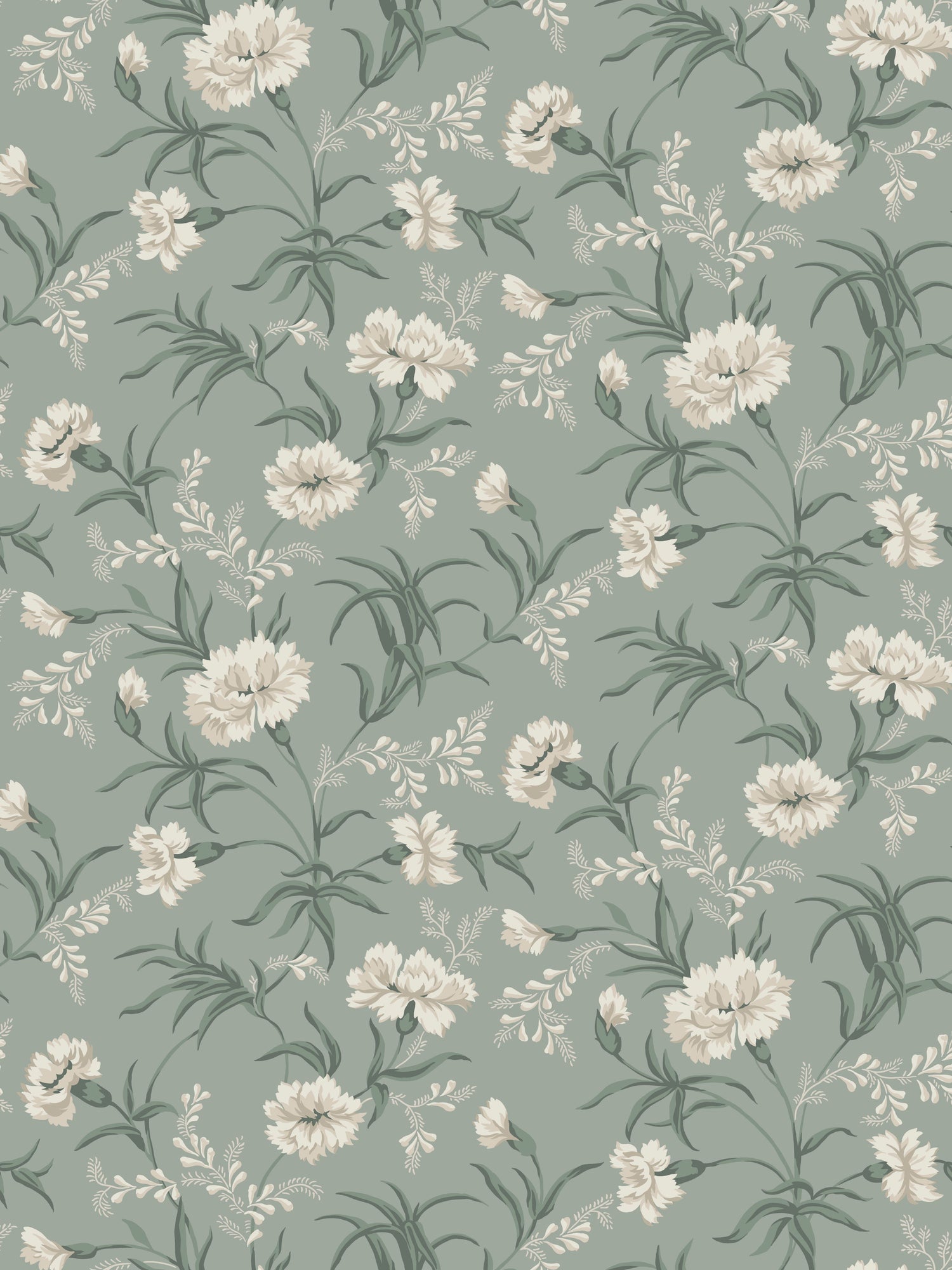 Emilie wallpaper in garden green color - pattern number WSB 00380832 - by Scalamandre in the  collection