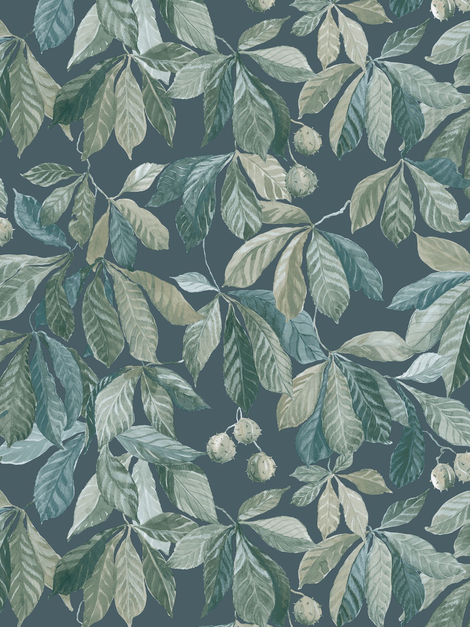 Kersti wallpaper in indigo color - pattern number WSB 00461014 - by Scalamandre in the  collection