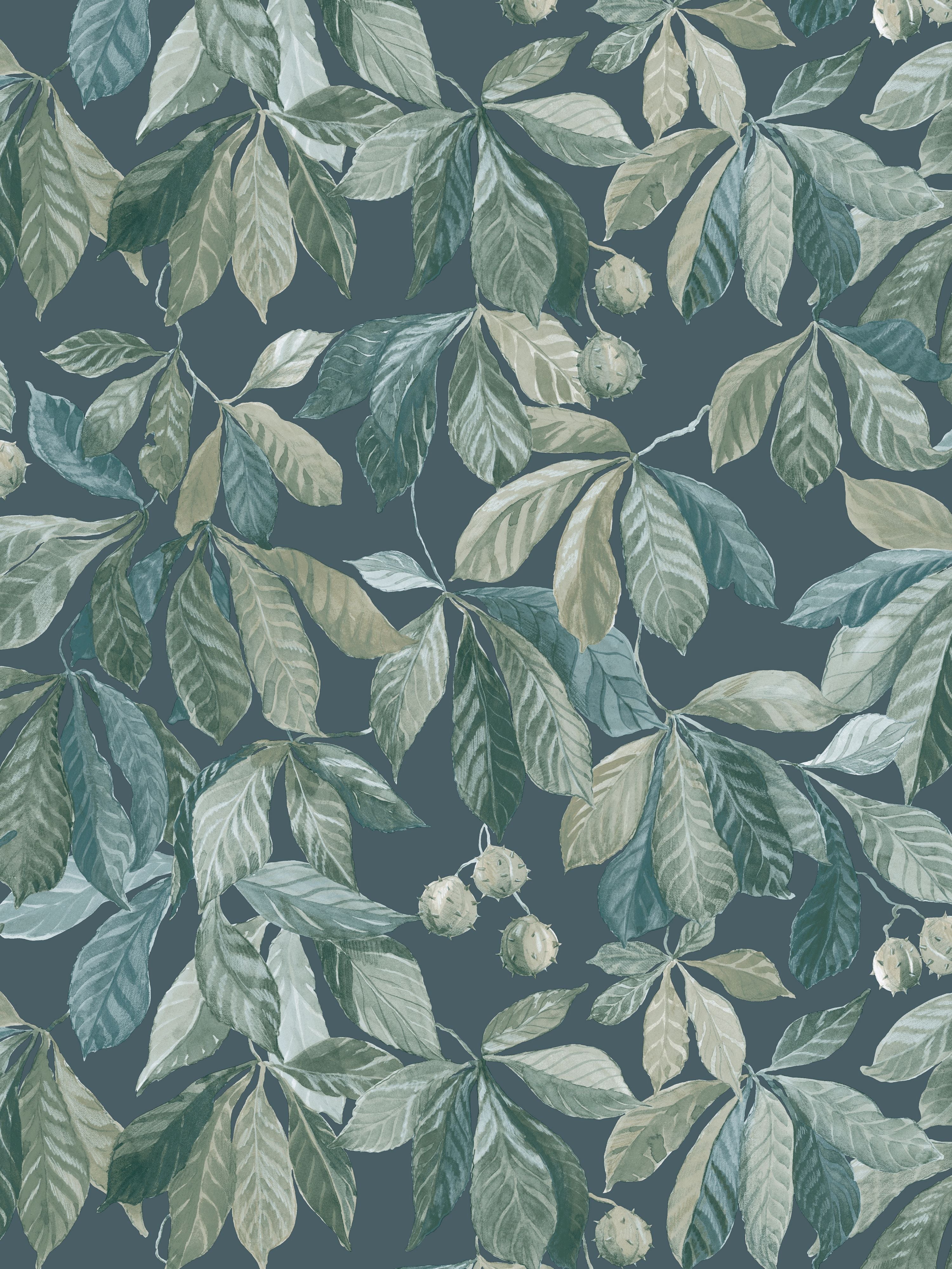 Kersti wallpaper in indigo color - pattern number WSB 00461014 - by Scalamandre in the  collection
