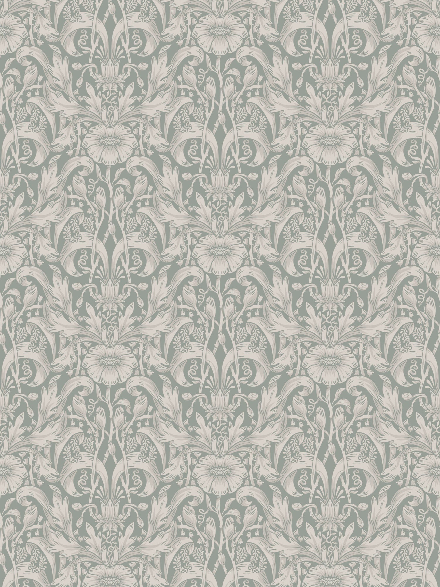 Emil wallpaper in garden green color - pattern number WSB 00480835 - by Scalamandre in the  collection