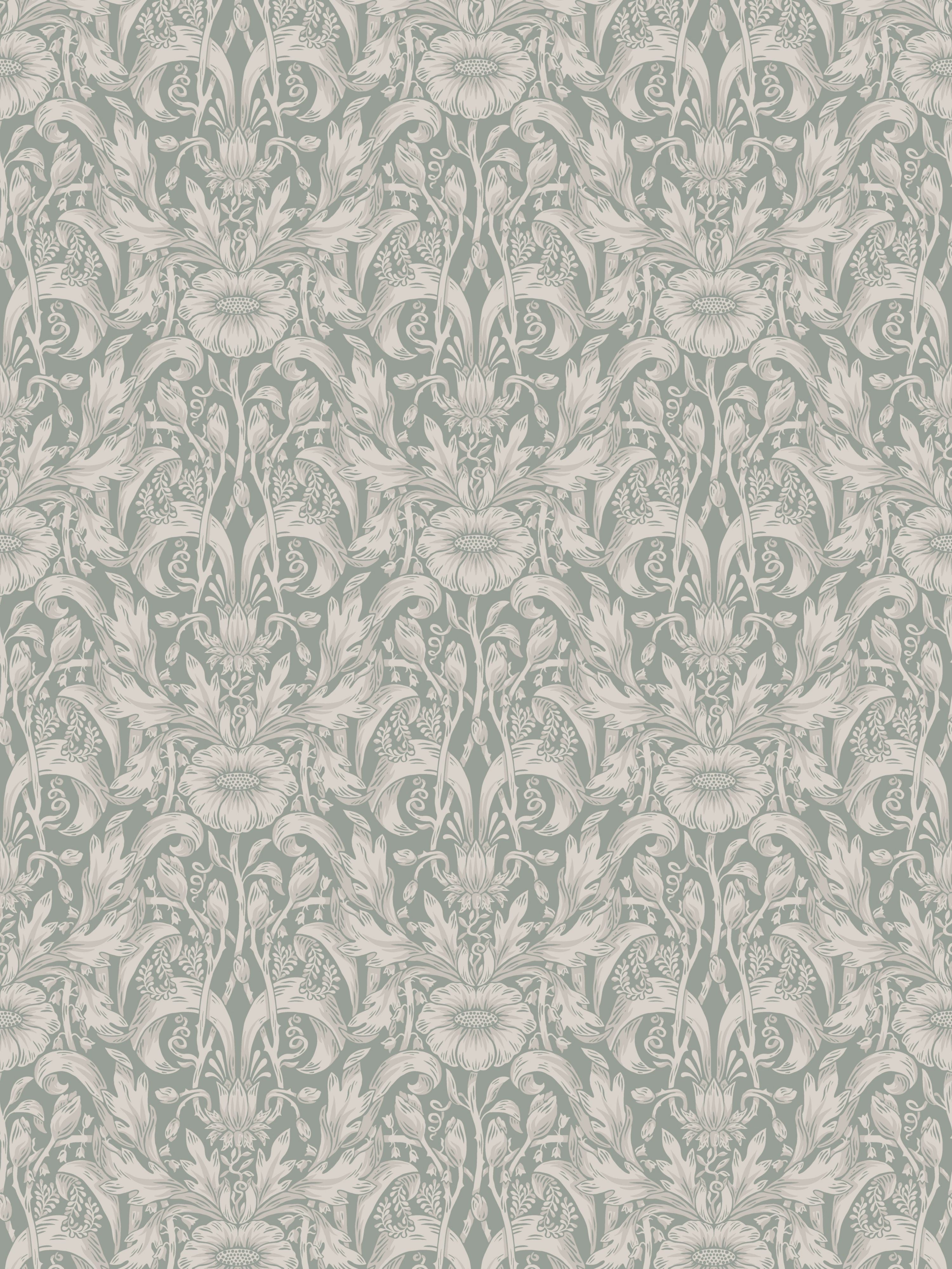 Emil wallpaper in garden green color - pattern number WSB 00480835 - by Scalamandre in the  collection