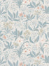 Huset I Solen wallpaper in folklore blue color - pattern number WSB 005901015 - by Scalamandre in the  collection