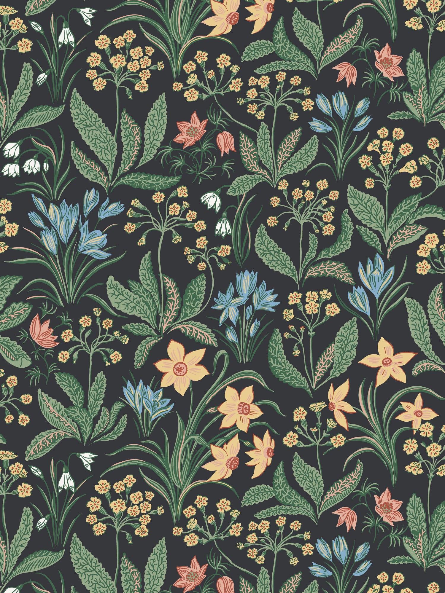 Huset I Solen wallpaper in charcoal color - pattern number WSB 006101015 - by Scalamandre in the  collection