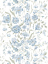 Karins Bukett wallpaper in sky blue color - pattern number WSB 00621016 - by Scalamandre in the  collection