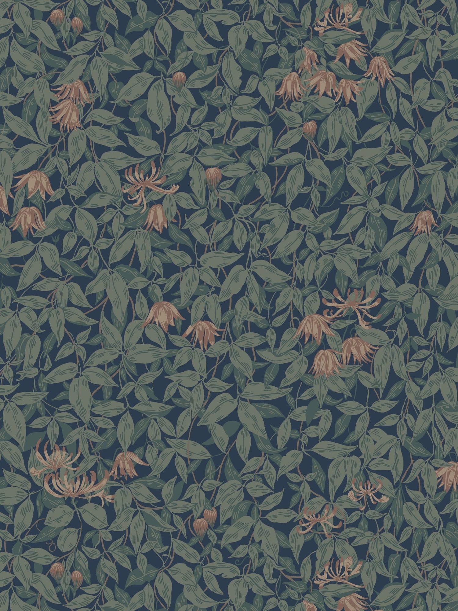 Linnea fabric in midnight blue color - pattern number WSB 00760838 - by Scalamandre in the  collection