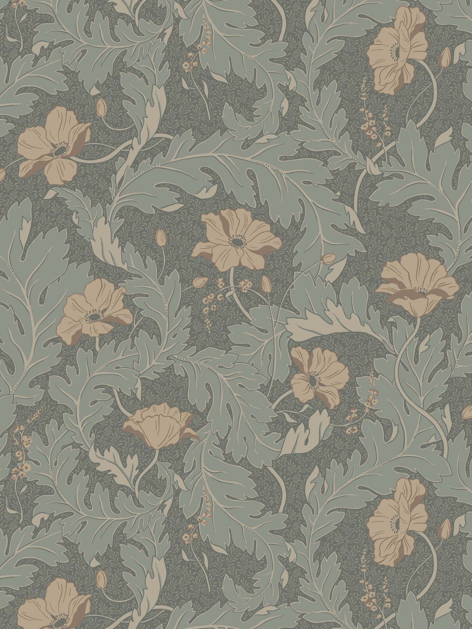 Charlotta wallpaper in forest green color - pattern number WSB 00780830 - by Scalamandre in the  collection