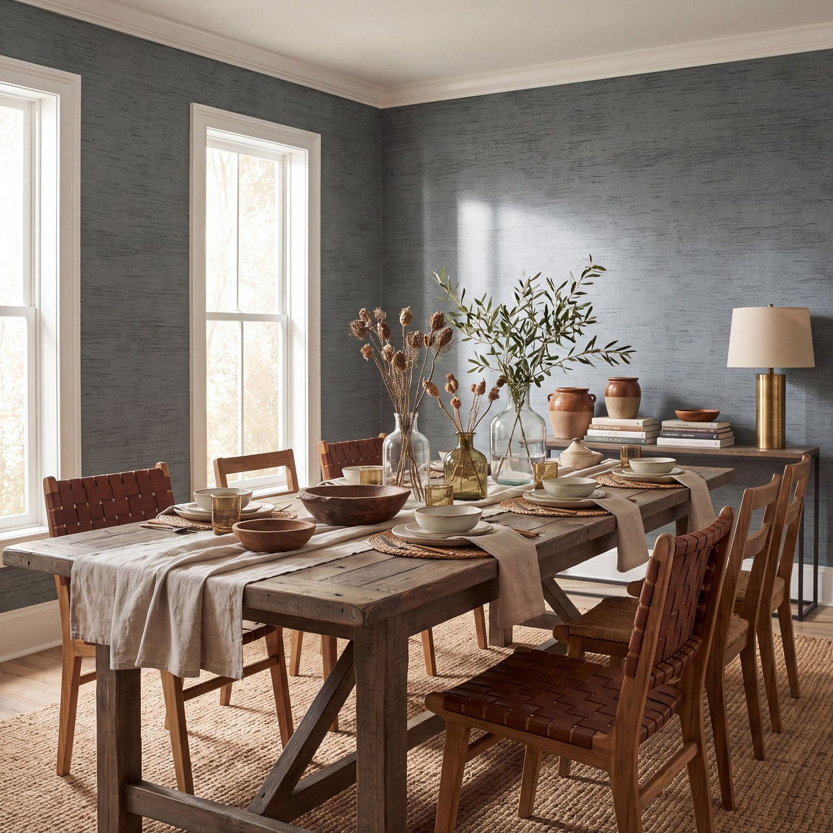 Brushed Texture Wallpaper in Blue color - pattern number WT71701 - by Galerie in the Wall Textures collection