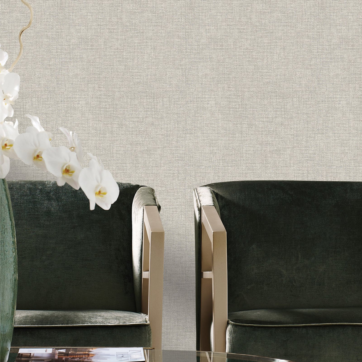 Linen Crosshatch Wallpaper in Silver Grey color - pattern number WT71712 - by Galerie in the Wall Textures collection