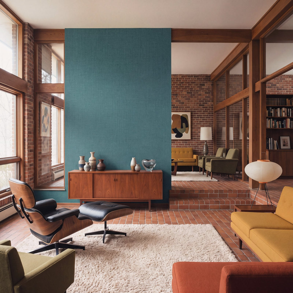 Textile Grid Wallpaper in Green color - pattern number WT71736 - by Galerie in the Wall Textures collection