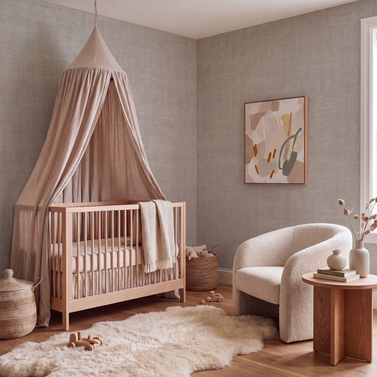 Textile Grid Wallpaper in Beige color - pattern number WT71743 - by Galerie in the Wall Textures collection