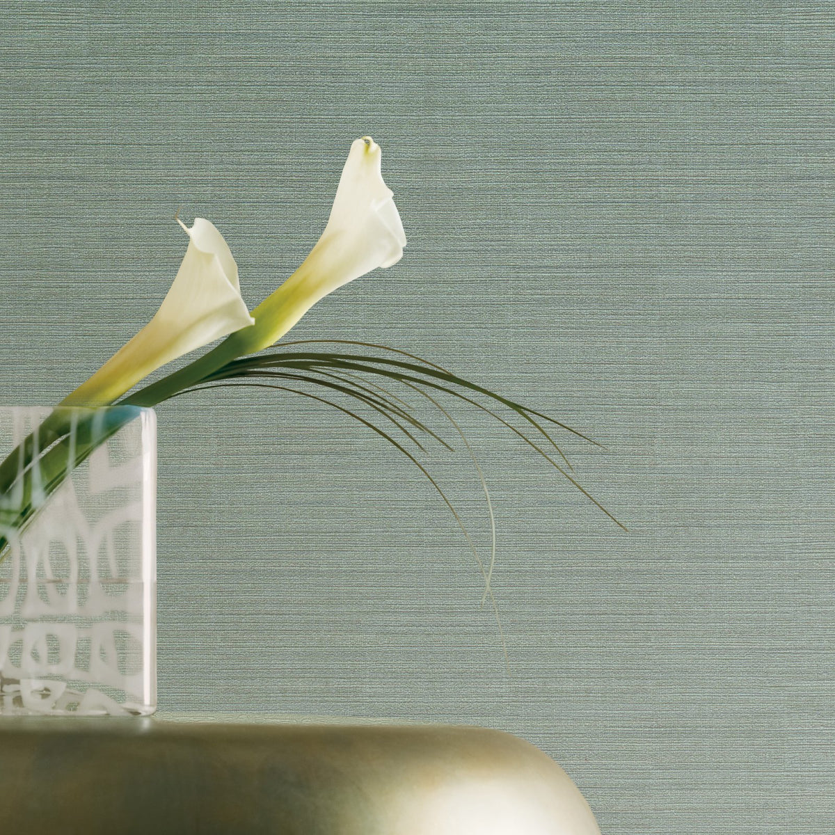 Streamline Texture Wallpaper in Green color - pattern number WT71747 - by Galerie in the Wall Textures collection