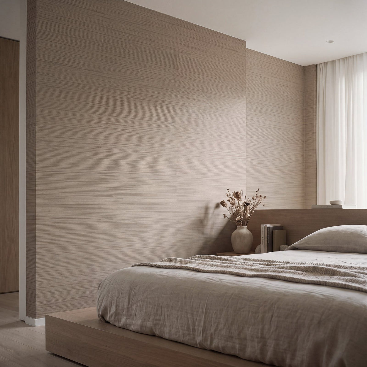 Streamline Texture Wallpaper in Beige color - pattern number WT71749 - by Galerie in the Wall Textures collection