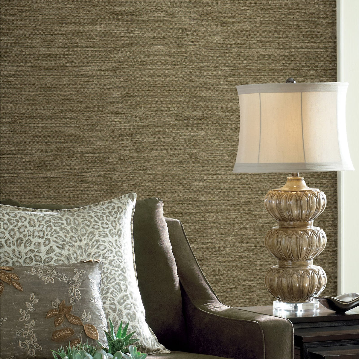 Horizontal Grain Wallpaper in Gold color - pattern number WT71775 - by Galerie in the Wall Textures collection
