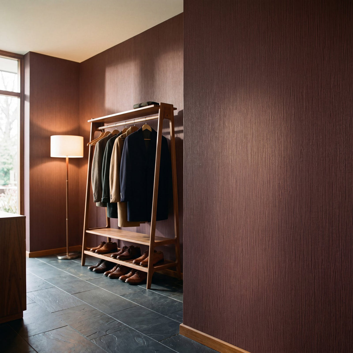 Woven Sisal Wallpaper in Red color - pattern number WT71782 - by Galerie in the Wall Textures collection