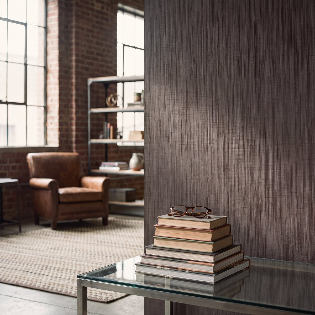 Woven Sisal Wallpaper in Bronze Brown color - pattern number WT71785 - by Galerie in the Wall Textures collection