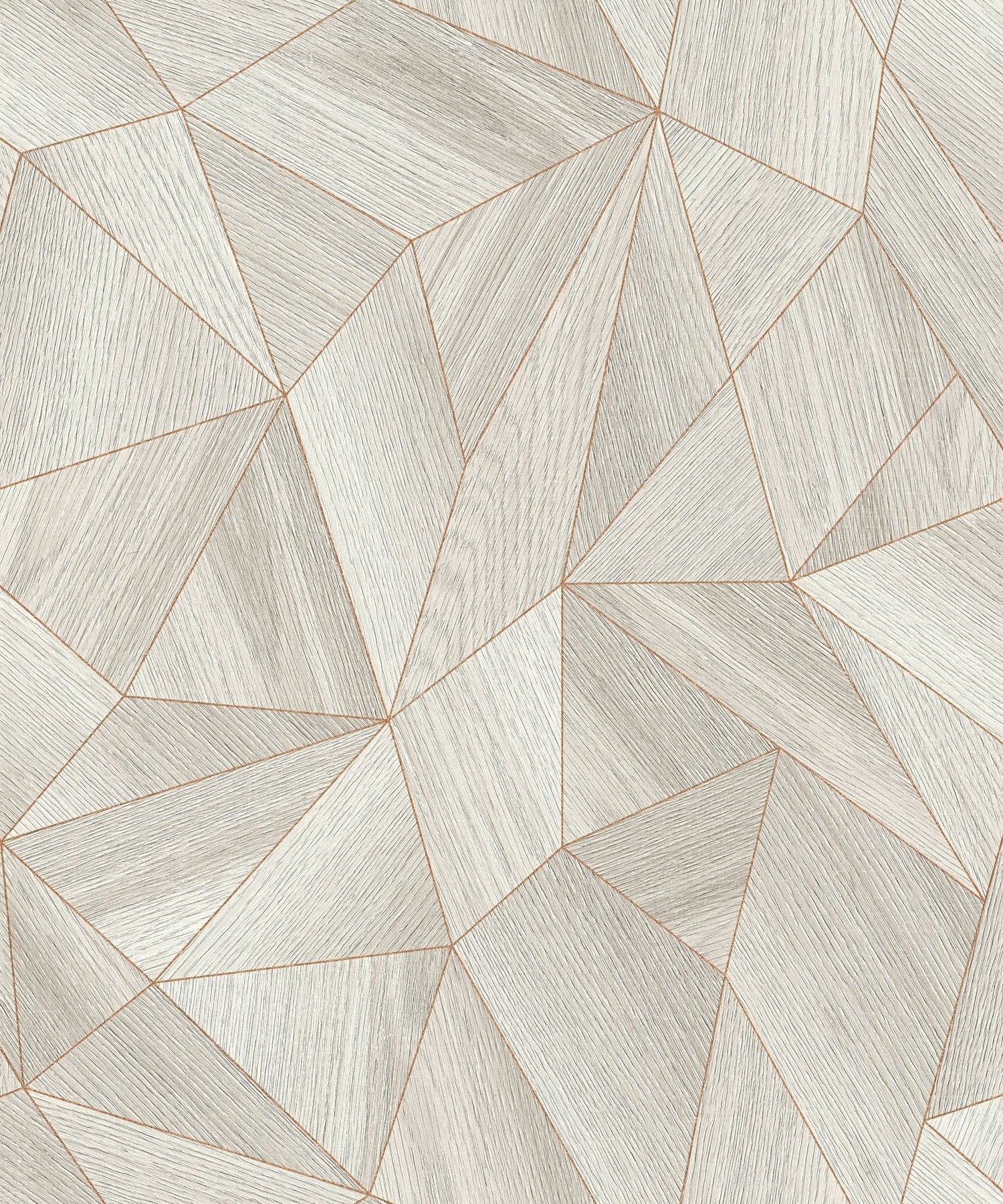 Geometric Wood Effect Motif wallpaper in beige color - pattern number WW22222 - by Galerie in the The Woods and Wicker collection