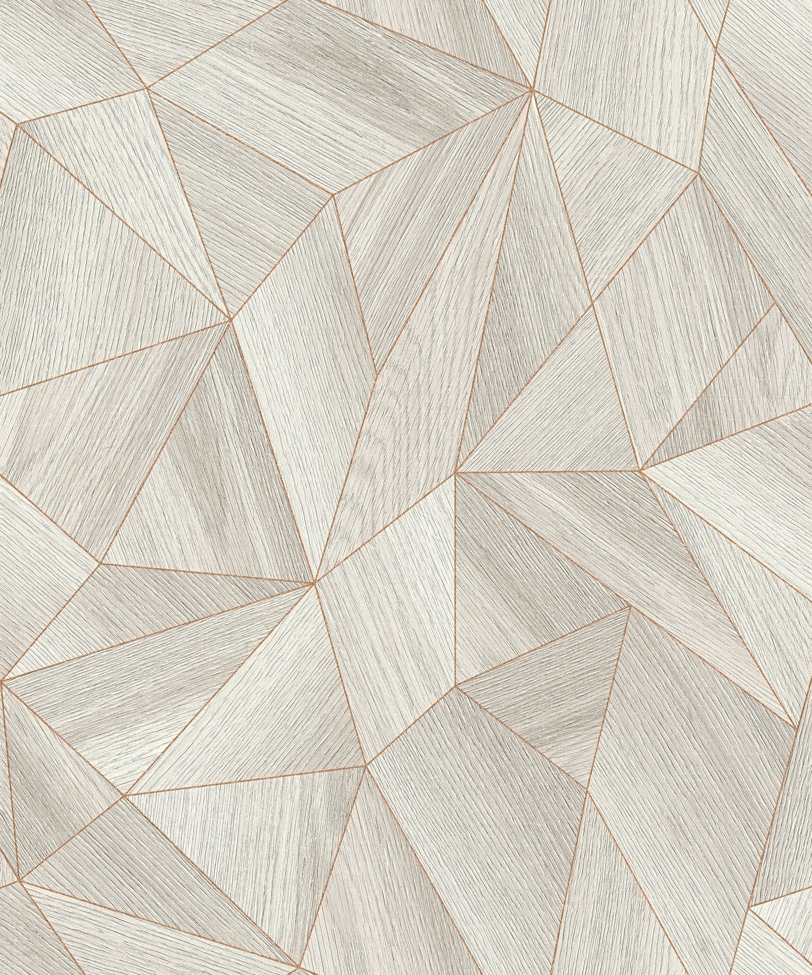 Geometric Wood Effect Motif wallpaper in beige color - pattern number WW22222 - by Galerie in the The Woods and Wicker collection