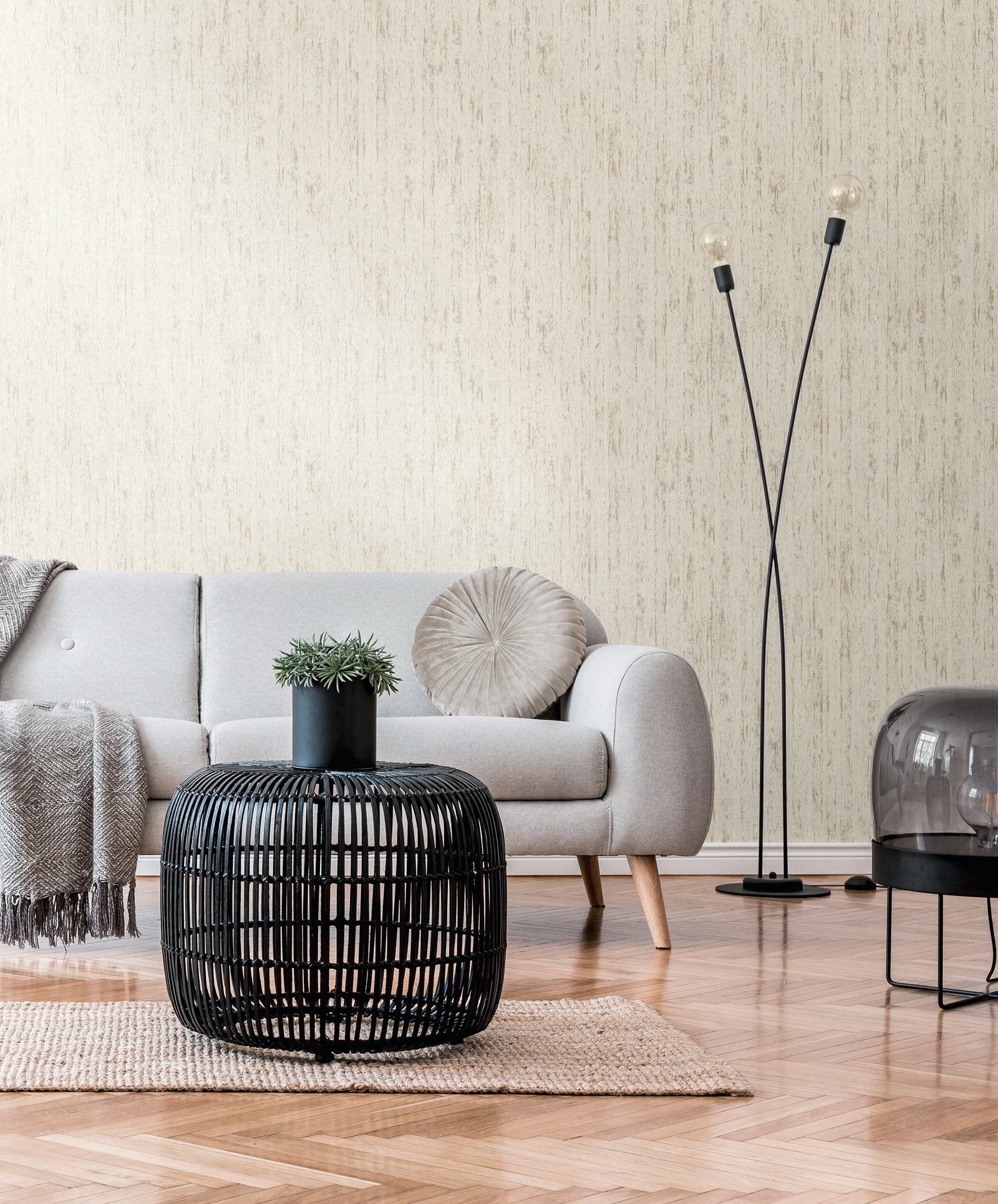 Forest Texture wallpaper in white color - pattern number WW22229 - by Galerie in the The Woods and Wicker collection